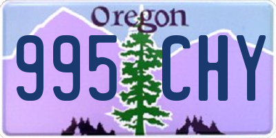 OR license plate 995CHY
