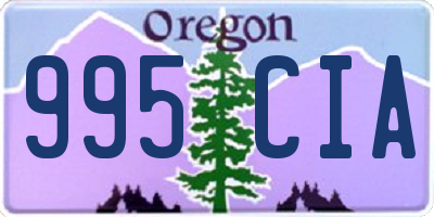 OR license plate 995CIA