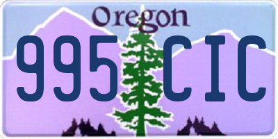OR license plate 995CIC