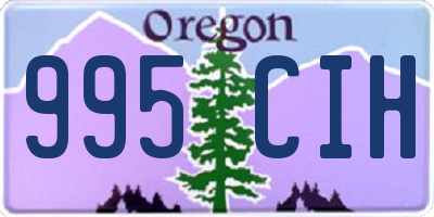 OR license plate 995CIH