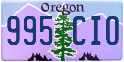 OR license plate 995CIO