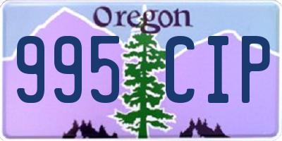 OR license plate 995CIP