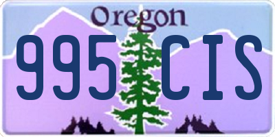 OR license plate 995CIS