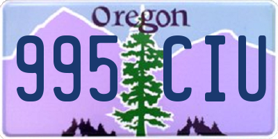 OR license plate 995CIU