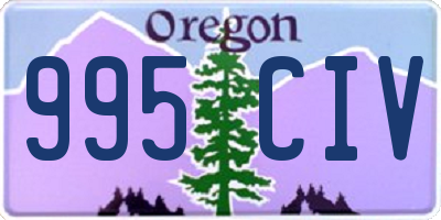 OR license plate 995CIV