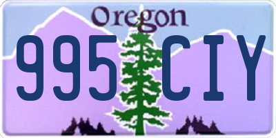OR license plate 995CIY