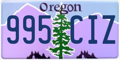 OR license plate 995CIZ