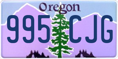 OR license plate 995CJG