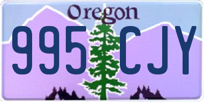 OR license plate 995CJY