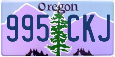 OR license plate 995CKJ
