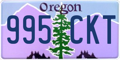 OR license plate 995CKT