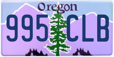 OR license plate 995CLB