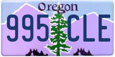 OR license plate 995CLE