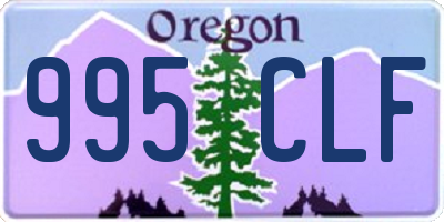 OR license plate 995CLF