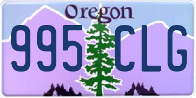 OR license plate 995CLG