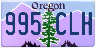 OR license plate 995CLH