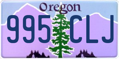 OR license plate 995CLJ