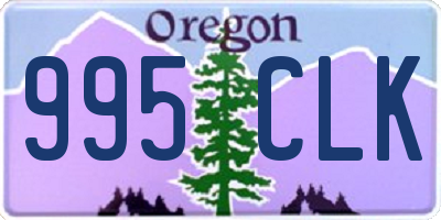 OR license plate 995CLK