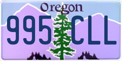 OR license plate 995CLL