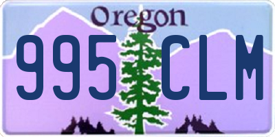 OR license plate 995CLM