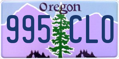 OR license plate 995CLO