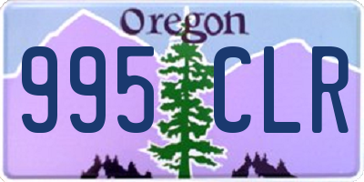 OR license plate 995CLR