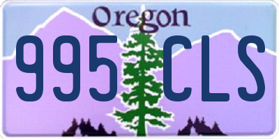 OR license plate 995CLS