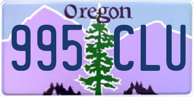 OR license plate 995CLU