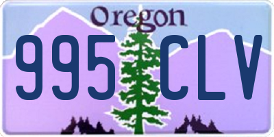 OR license plate 995CLV