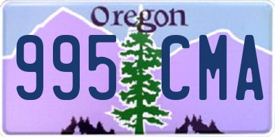 OR license plate 995CMA