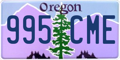 OR license plate 995CME