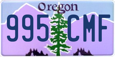 OR license plate 995CMF