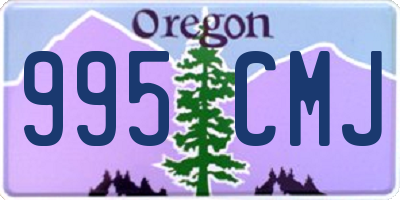 OR license plate 995CMJ