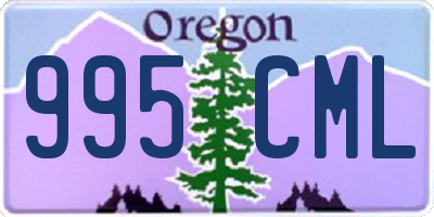 OR license plate 995CML