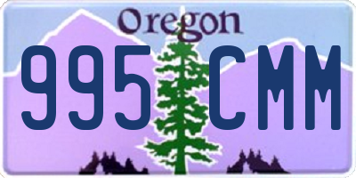 OR license plate 995CMM