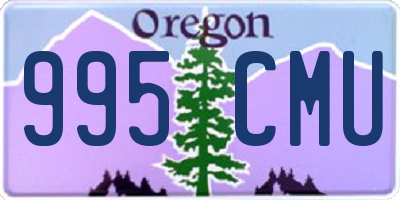 OR license plate 995CMU