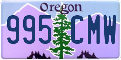 OR license plate 995CMW