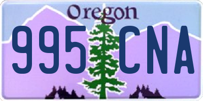 OR license plate 995CNA