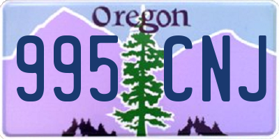 OR license plate 995CNJ