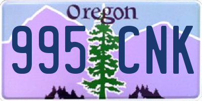 OR license plate 995CNK