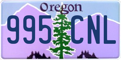 OR license plate 995CNL
