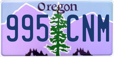 OR license plate 995CNM
