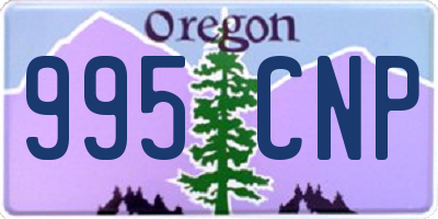 OR license plate 995CNP