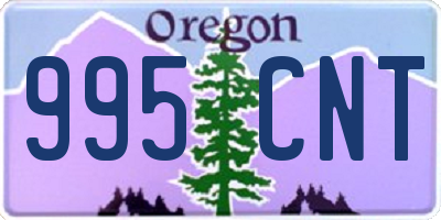 OR license plate 995CNT