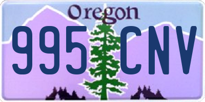 OR license plate 995CNV