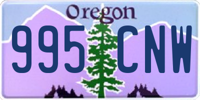 OR license plate 995CNW