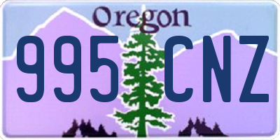 OR license plate 995CNZ