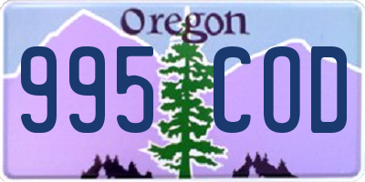 OR license plate 995COD