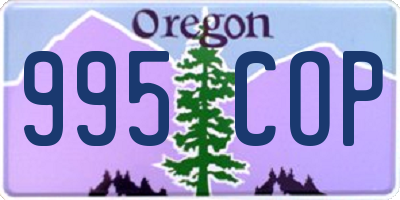 OR license plate 995COP