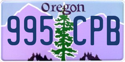 OR license plate 995CPB